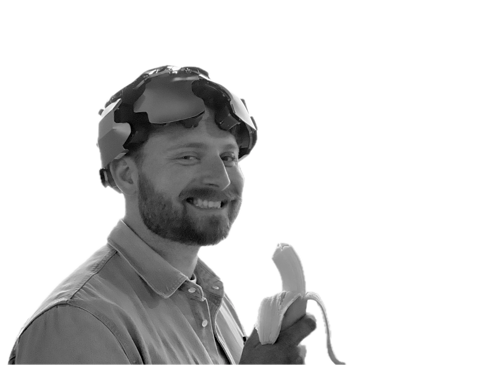 Yarik Chekin wearing the Kernel Flow brain-imaging headset